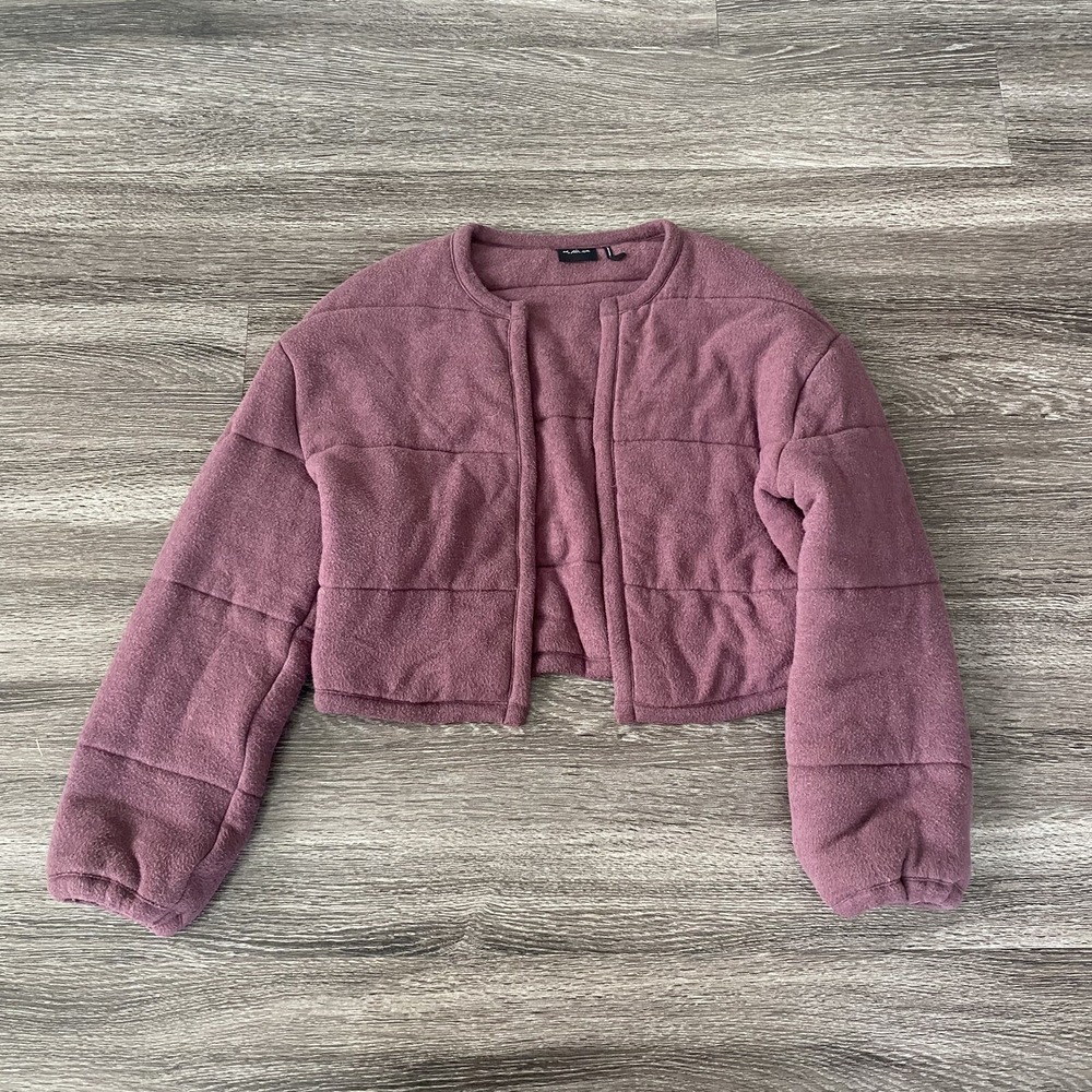Out From Under Urban Outfitters Women's Purple Quilted Open Front Jacket Size XS